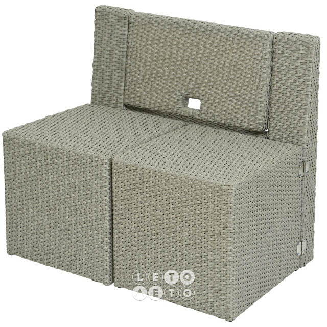 Комплект мебели для балкона из искусственного ротанга Мармарис 180*80*55 см для 2 человек Kaemingk
