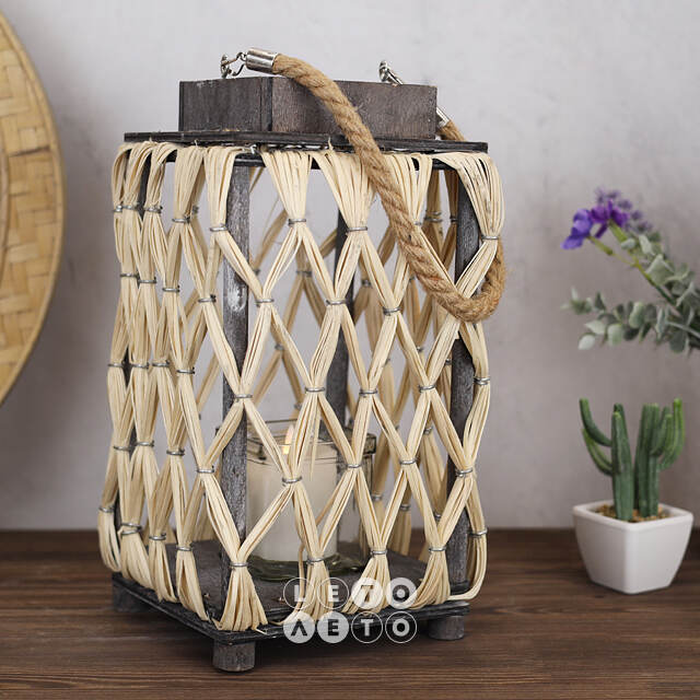 Подсвечник фонарь Natural Style 31 см Kaemingk