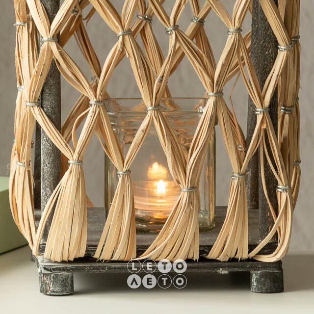 Подсвечник фонарь Natural Style 31 см Kaemingk