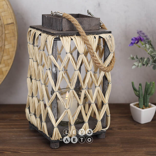 Подсвечник фонарь Natural Style 31 см Kaemingk