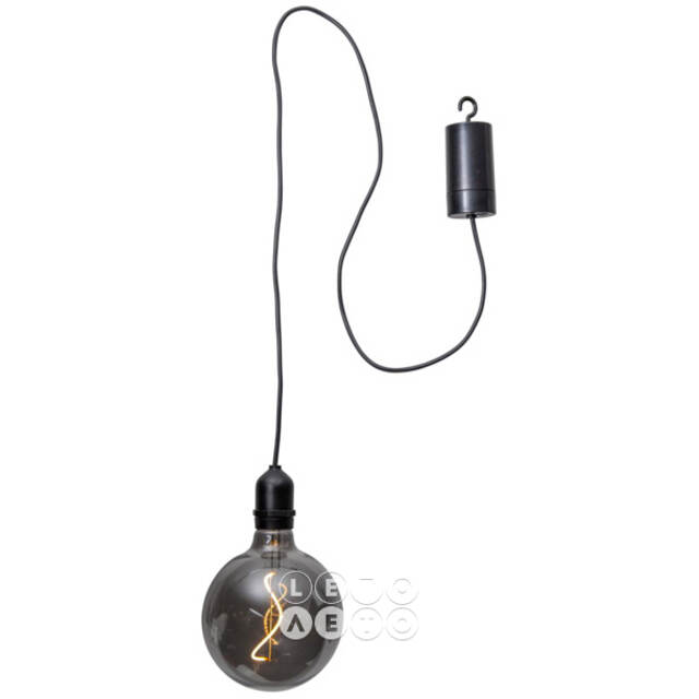 Подвесной светильник-шар McGonagall Grey 18*11 см с филаментной LED лампой, на батарейках, IP44 Star Trading