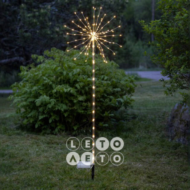 Садовый светильник Фейерверк 100*36 см, 152 теплые белые LED, контроллер+таймер, на батарейках, IP44 Star Trading