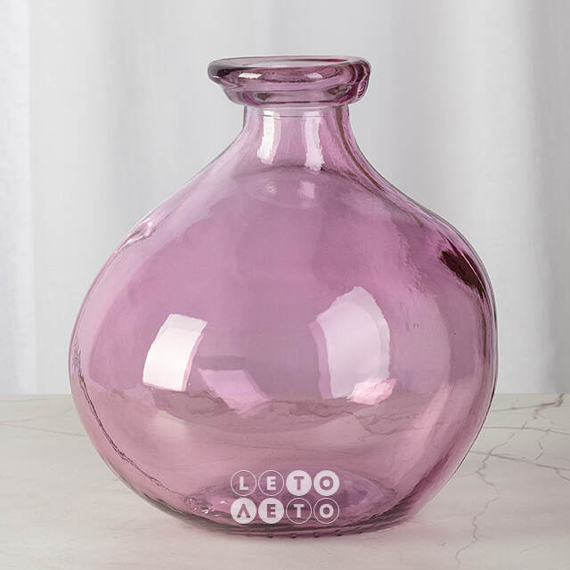 Стеклянная ваза-бутылка Eiter Rose 18 см Kaemingk