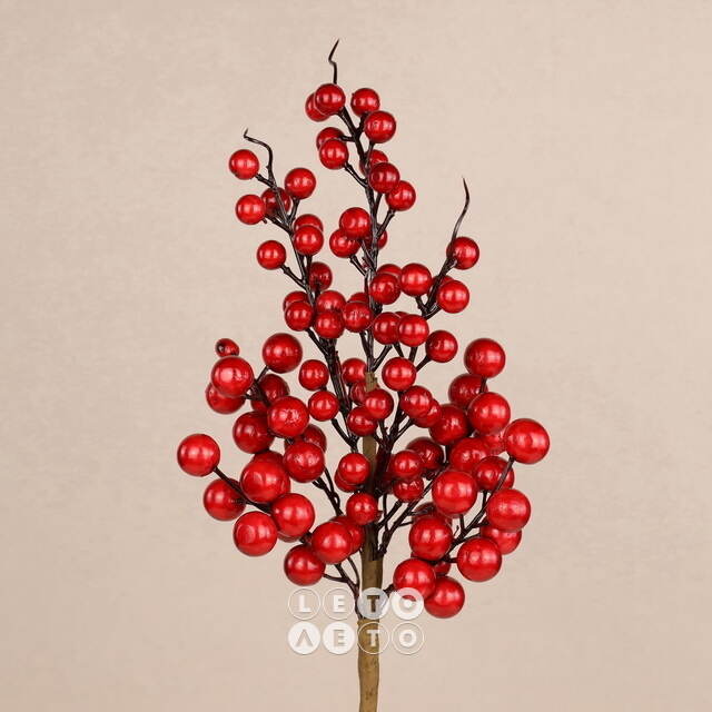 Декоративная ветка с ягодами Грейс 36 см Christmas Deluxe