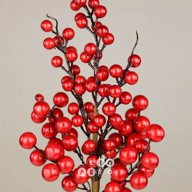 Декоративная ветка с ягодами Грейс 36 см Christmas Deluxe