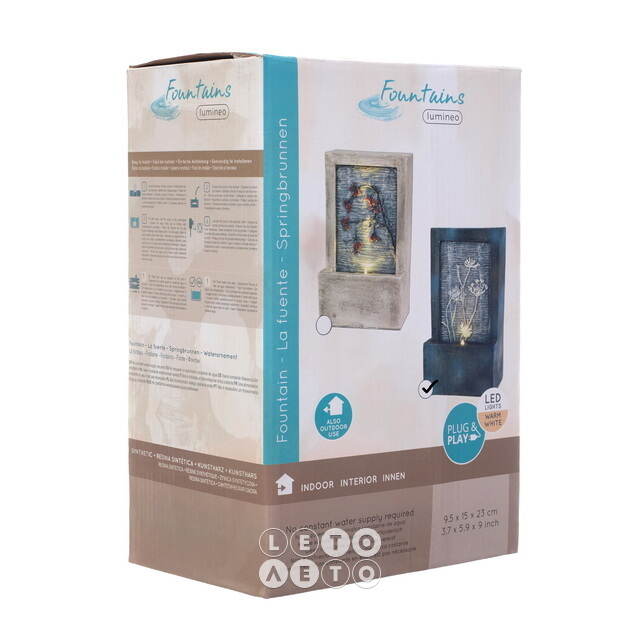 Декоративный фонтан Пронтера 23*15 см с LED подсветкой Kaemingk (Кейминг)