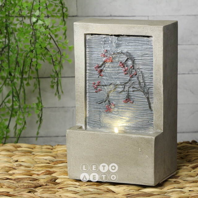 Декоративный фонтан Геффен 23*15 см с LED подсветкой Kaemingk