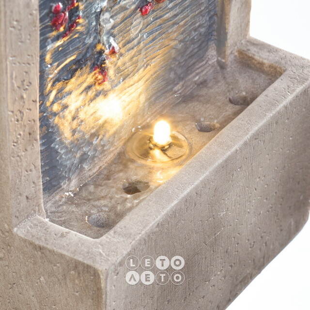 Декоративный фонтан Геффен 23*15 см с LED подсветкой Kaemingk (Кейминг)