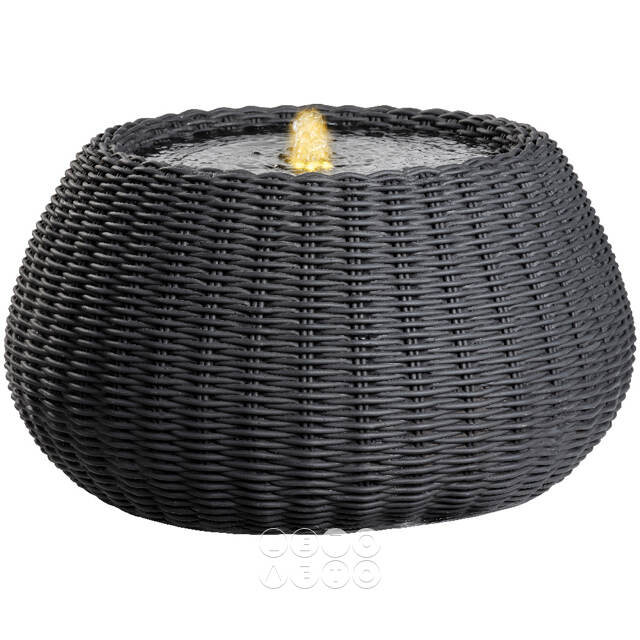 Декоративный фонтан Sorrento Nero 54*28 см с LED подсветкой Kaemingk