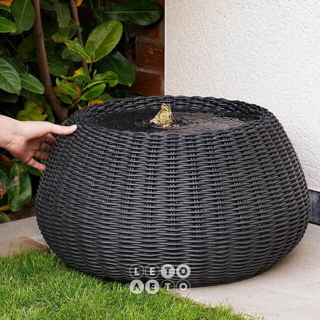 Декоративный фонтан Sorrento Nero 54*28 см с LED подсветкой Kaemingk