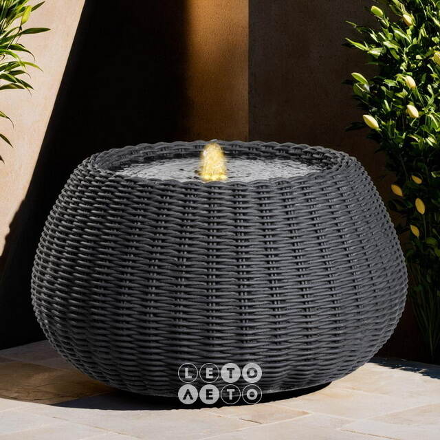 Декоративный фонтан Sorrento Nero 54*28 см с LED подсветкой Kaemingk