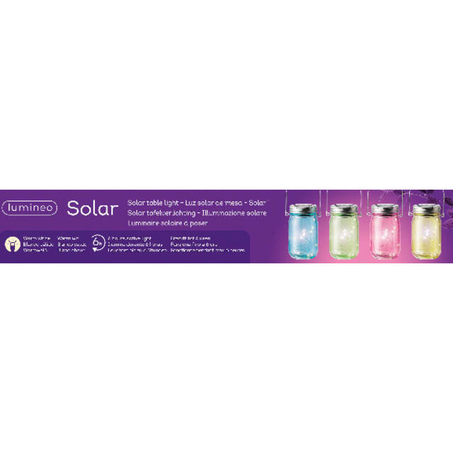 Подвесной солнечный светильник Банка Solar Fairy 14 см, 10 теплых белых LED ламп, желтый, IP44 Kaemingk