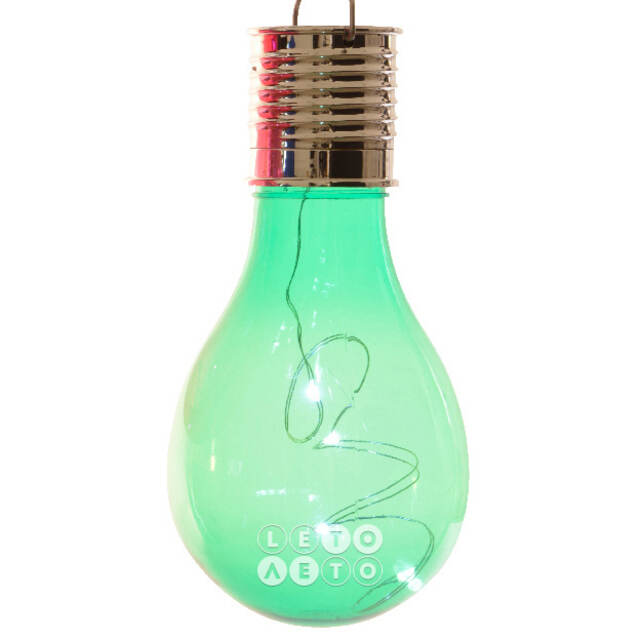 Подвесной светильник на солнечной батарее Лампочка Solar Colors 14 см с теплыми белыми LED, зелёный, P44 Kaemingk