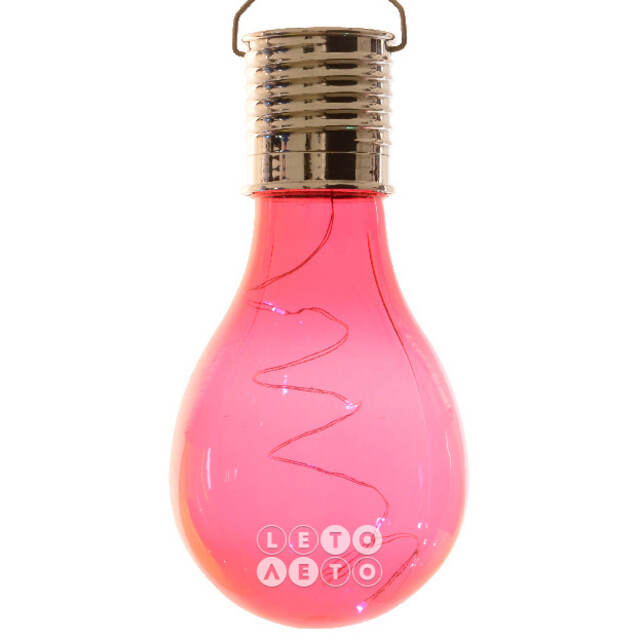 Подвесной светильник на солнечной батарее Лампочка Solar Colors 14 см с теплыми белыми LED, красный, IP44 Kaemingk