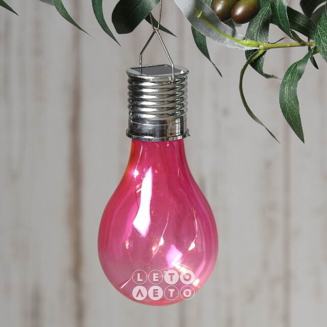 Подвесной светильник на солнечной батарее Лампочка Solar Colors 14 см с теплыми белыми LED, красный, IP44 Kaemingk
