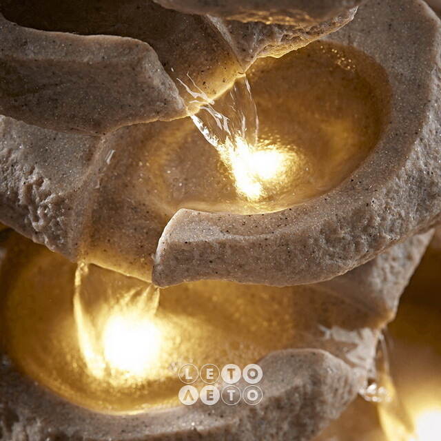 Декоративный фонтан Нордфолл 35 см с LED подсветкой Winter Deco