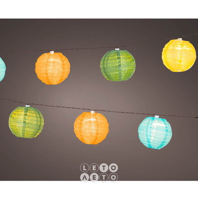 Садовая гирлянда на солнечной батарее Solar Pekana 4.5 м, 10 теплых белых LED ламп, черный провод, IP44 Kaemingk