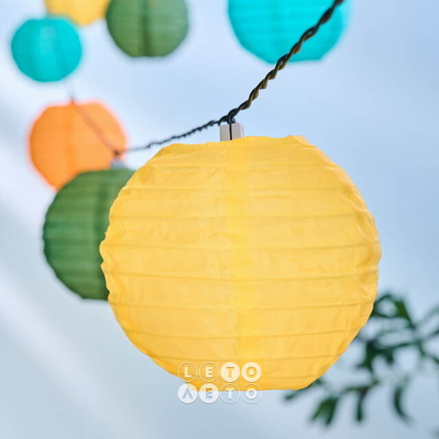 Садовая гирлянда на солнечной батарее Фолия 4.5 м, 10 теплых белых LED ламп, черный провод, IP44 Kaemingk (Кейминг)