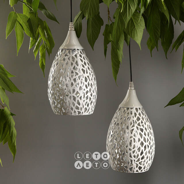 Подвесной солнечный светильник Solar Drop 21*13 см с теплыми белыми LED, светло-серый, IP44 Kaemingk