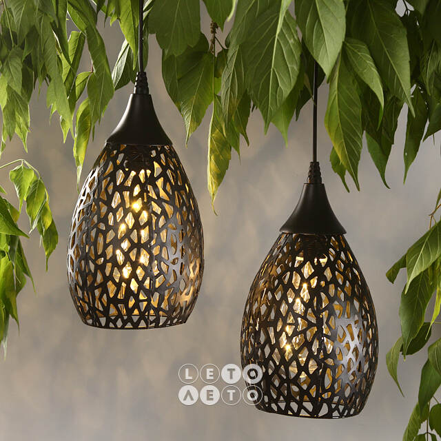 Подвесной солнечный светильник Solar Drop 21*13 см с теплыми белыми LED, черный, IP44 Kaemingk