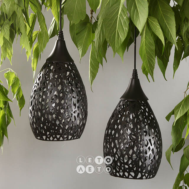 Подвесной солнечный светильник Solar Drop 21*13 см с теплыми белыми LED, черный, IP44 Kaemingk