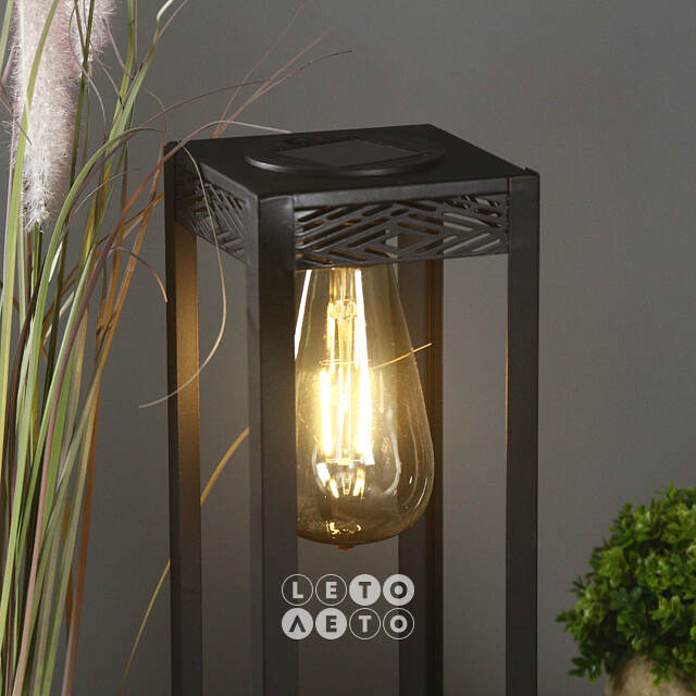 Садовые фонари на солнечной батарее Solar Ravenna 28*10 см, 2 шт, черные, IP44 Kaemingk