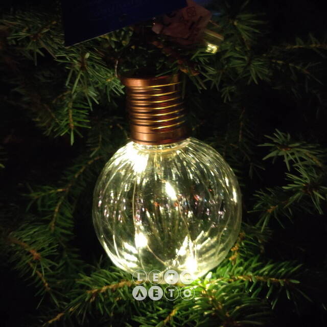 Подвесной светильник на солнечной батарее Solar Jar 11*8 см с теплыми белыми LED, прозрачный, IP44 Kaemingk