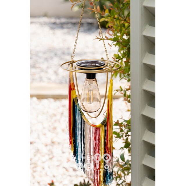 Подвесной светильник на солнечной батарее Solar Boho - Multicolor 38 см, IP44 Kaemingk