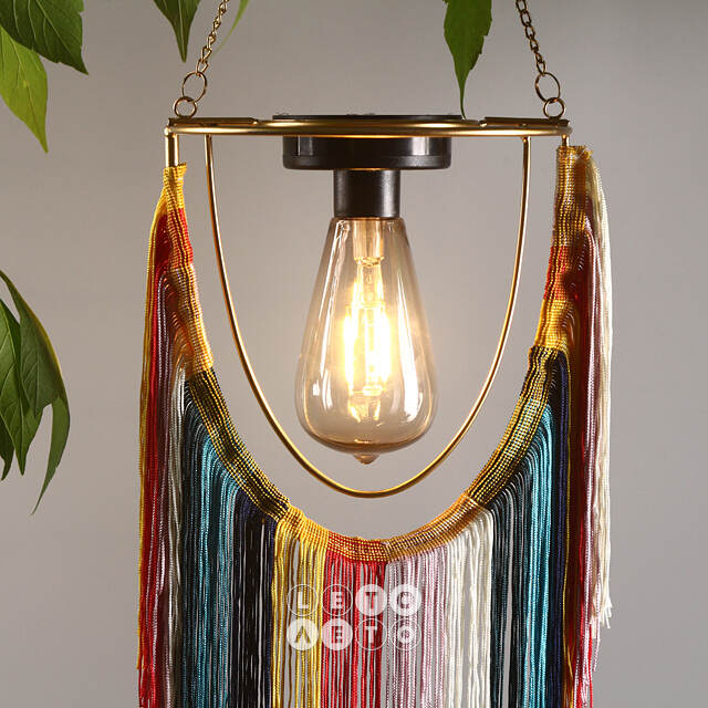 Подвесной светильник на солнечной батарее Solar Boho - Multicolor 38 см, IP44 Kaemingk