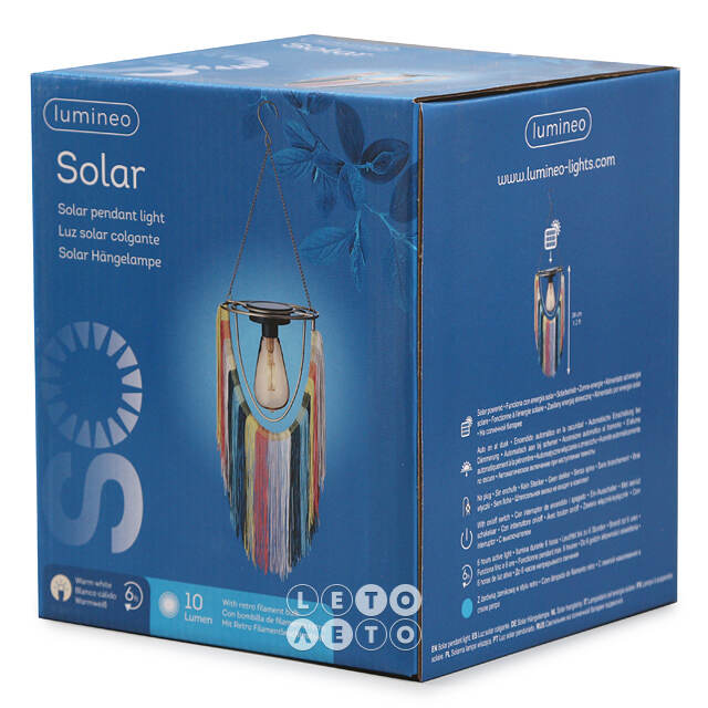 Подвесной светильник на солнечной батарее Solar Boho - Multicolor 38 см, IP44 Kaemingk
