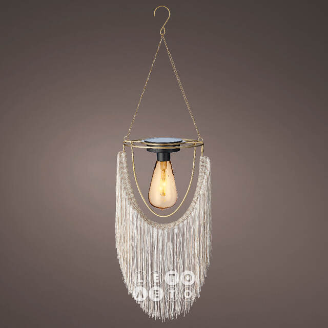 Подвесной светильник на солнечной батарее Solar Boho - Natural 38 см, IP44 Kaemingk