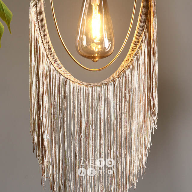 Подвесной светильник на солнечной батарее Solar Boho - Natural 38 см, IP44 Kaemingk