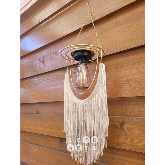 Подвесной светильник на солнечной батарее Solar Boho - Natural 38 см, IP44 Kaemingk