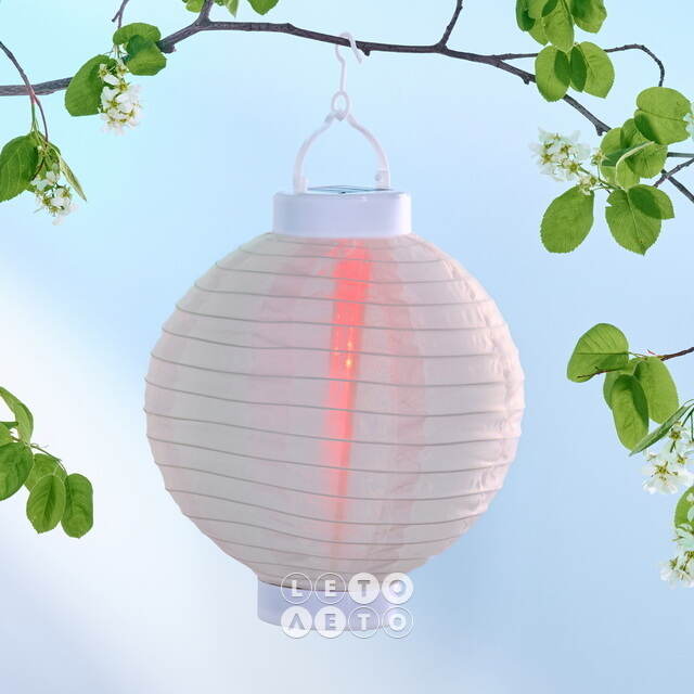 Китайский фонарик на солнечной батарее Верано 23*20 см, цветные RGB LED с эффектом живого пламени, IP44 Kaemingk (Кейминг)