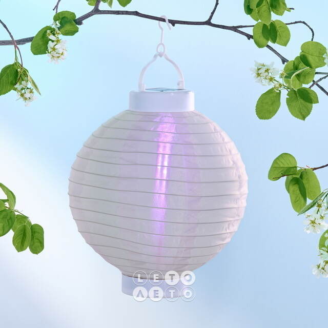 Китайский фонарик на солнечной батарее Верано 23*20 см, цветные RGB LED с эффектом живого пламени, IP44 Kaemingk (Кейминг)