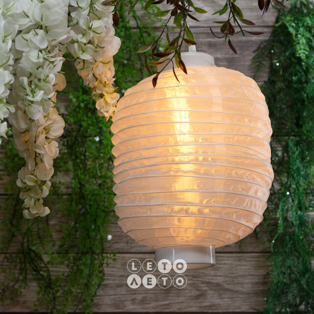 Китайский фонарик на солнечной батарее Solar Porcelana 30*20 см, с эффектом живого пламени, IP44 Kaemingk