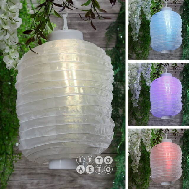 Китайский фонарик на солнечной батарее Solar Verano 30*20 см, цветные RGB LED с эффектом живого пламени, IP44 Kaemingk