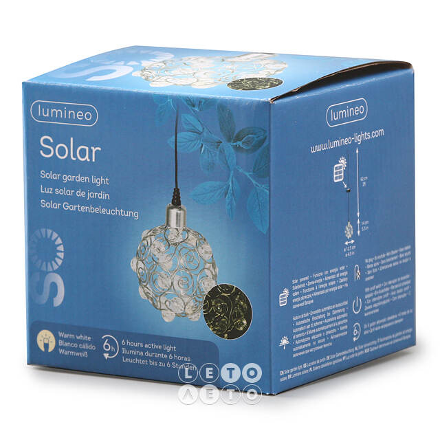 Подвесной солнечный светильник Solar Laces 14 см, IP44 Kaemingk