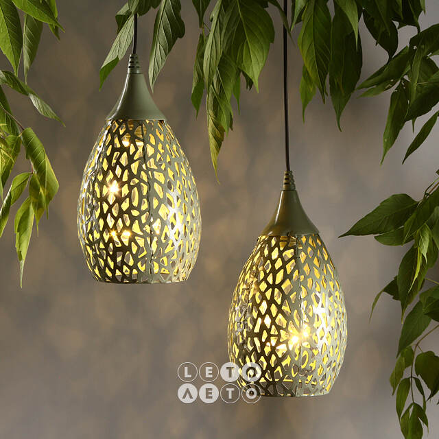 Подвесной солнечный светильник Solar Drop 21*13 см с теплыми белыми LED, зелёный, IP44 Kaemingk