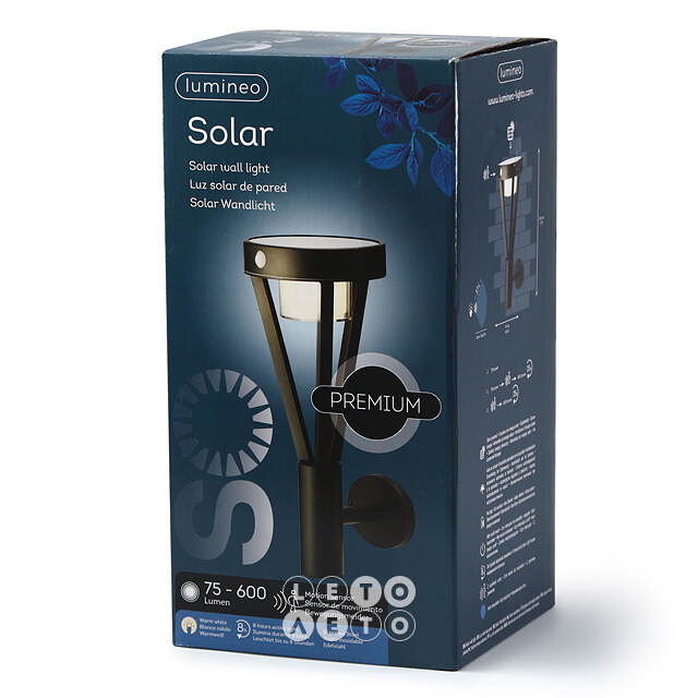 Садовый фонарь на солнечной батарее Solar Premium 34 см, IP44 Kaemingk