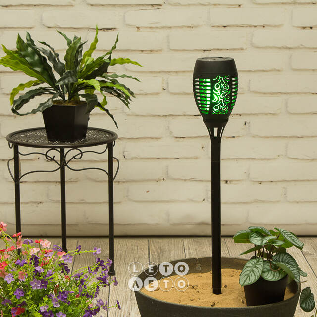 Садовый фонарь на солнечной батарее Solar Samoa 49*10 см, RGB LED с эффектом живого пламени, IP44 Kaemingk