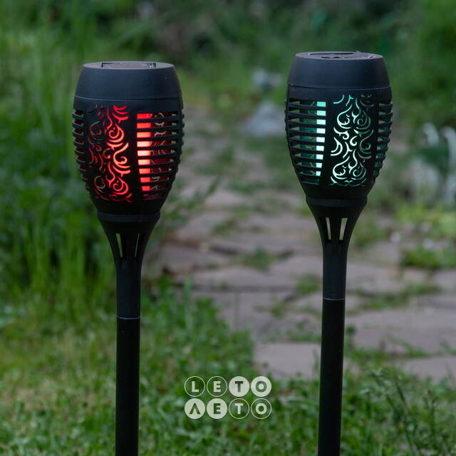 Садовый фонарь на солнечной батарее Solar Samoa 49*10 см, RGB LED с эффектом живого пламени, IP44 Kaemingk