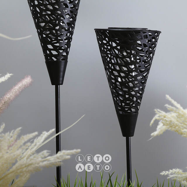 Садовый фонарь на солнечной батарее Solar Mirra Black 93 см, IP44 Kaemingk