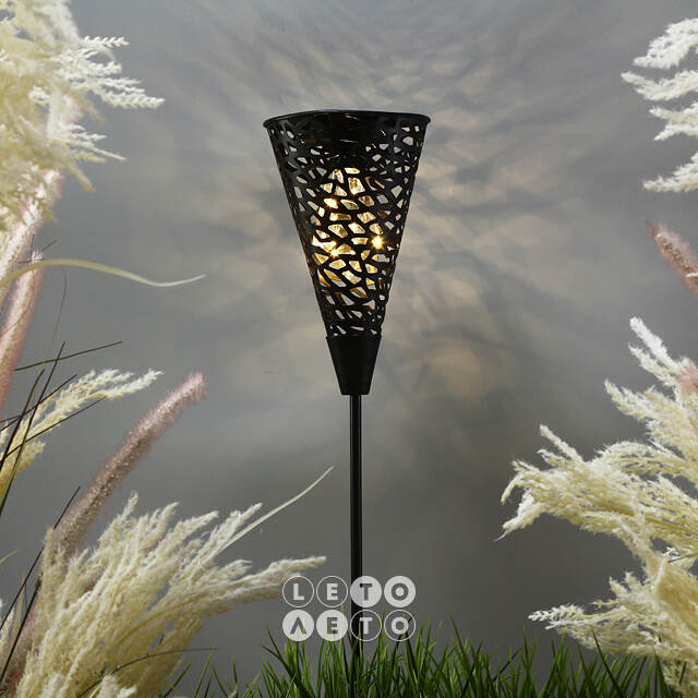 Садовый фонарь на солнечной батарее Solar Mirra Black 93 см, IP44 Kaemingk