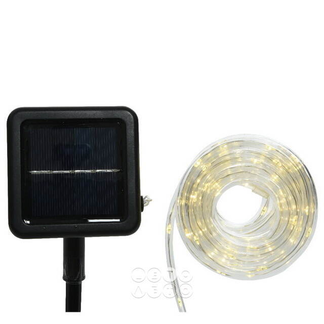 Светодиодный дюралайт на солнечной батарее Lumineo Solar 4.95 м, 100 теплых белых LED ламп, контроллер, IP44 Kaemingk