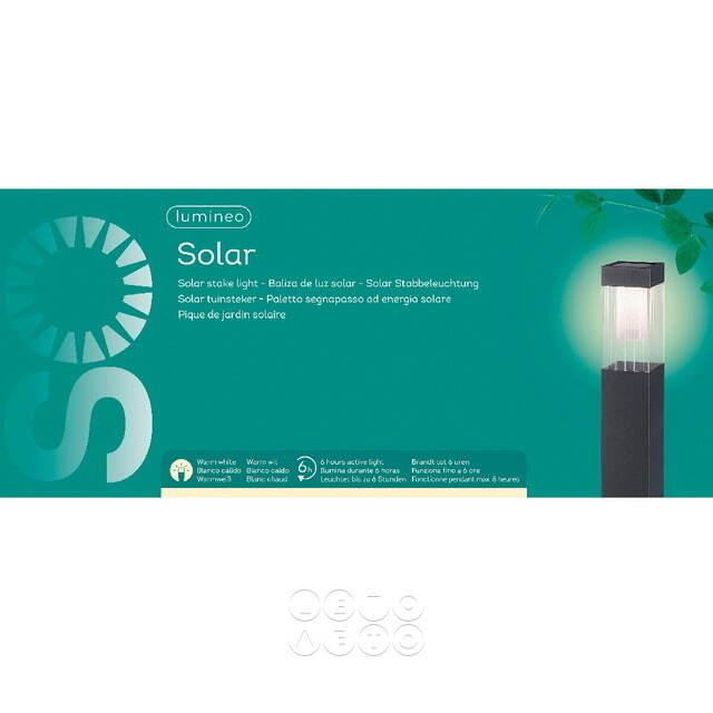 Садовый солнечный фонарь Solar Gracio 36 см, IP44 Kaemingk