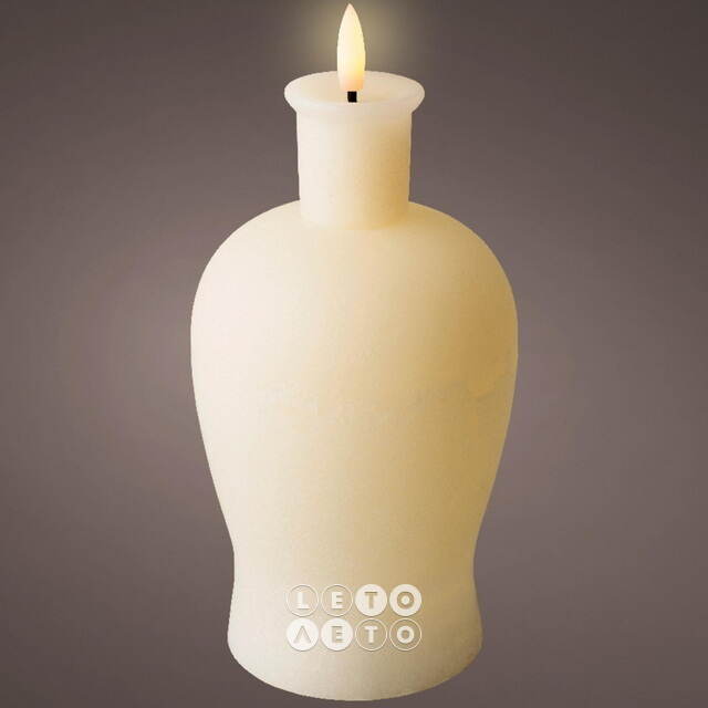Светодиодная свеча с имитацией пламени Pieta: Rondanini Crema 21 см на батарейках Kaemingk