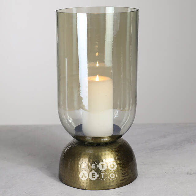Стеклянный подсвечник Lampe Vintage 31 см, для классической свечи Kaemingk