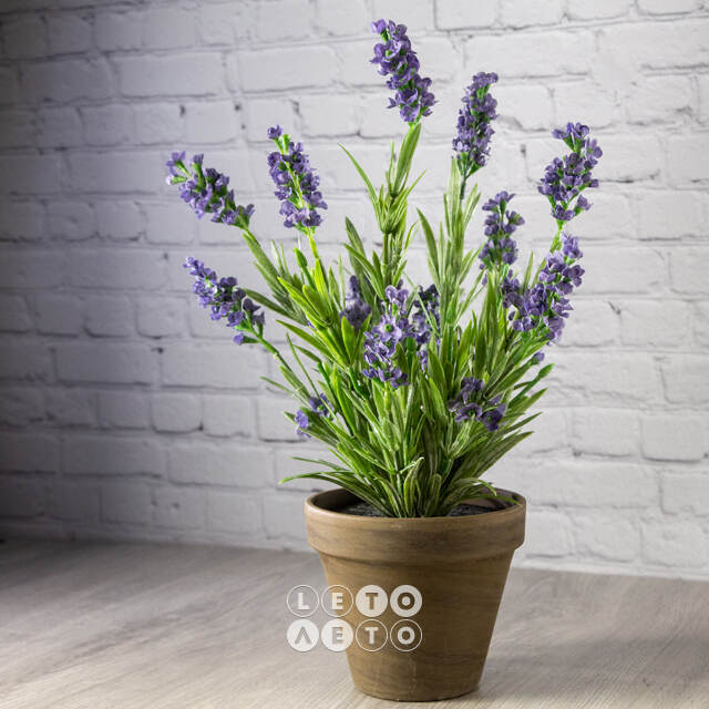 Искусственная Лаванда Loddon Blue в цветочном горшке 33 см Edelman