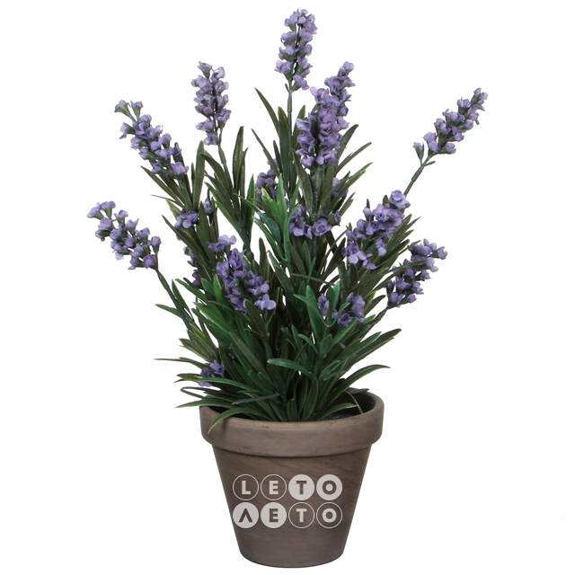 Искусственная Лаванда Loddon Blue в цветочном горшке 33 см Edelman